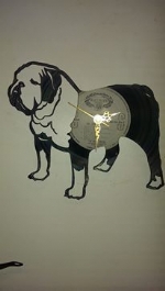 Dog Themed Vinyl Record Clocks