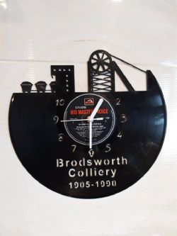 Mines Coal Vinyl Record Clock