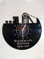Mines Coal Vinyl Record Clock