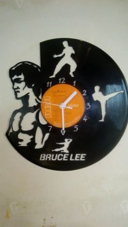 Bruce Lee Themed Vinyl Record Clock