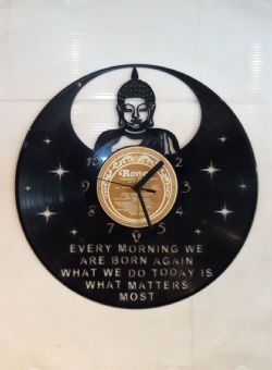 Geisha Buddha Vinyl Record Clock