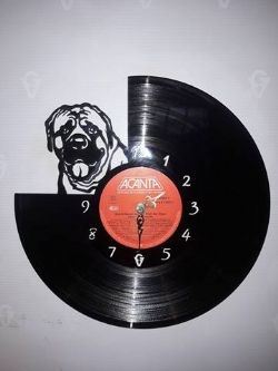 Bull Mastiff Vinyl Record Clock
