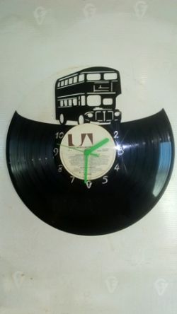 Bus Vinyl Record Clock