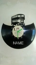 Bus Personalised Vinyl Record Clock