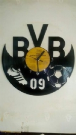 Borussia Dortmund F.C BVB Vinyl Record Clock