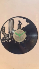 Cactus Themed Record Clock