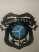 Cardiff City Fc Football Badge Themed Vinyl Record Clock