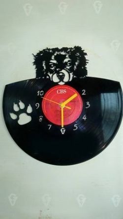 Cavalier King Charles Spaniel Top Themed Vinyl Record Clock