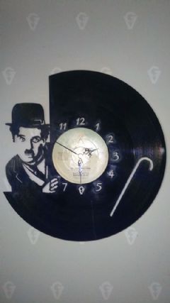 Charlie Chaplin Vinyl Record Clock