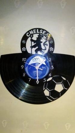 Chelsea FC Vinyl Record Clock