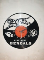 Cincinnati Bengals American Football Team Themed Vinyl Record Clock