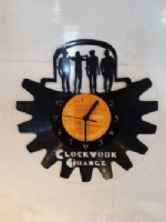 Clockwork Orange Vinyl Record Clock