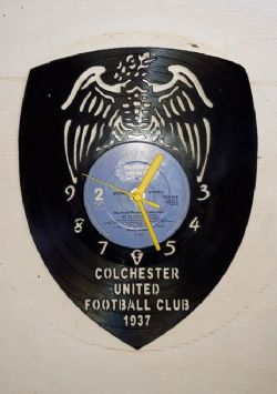 Colchester United FC Themed Vinyl Record Clock
