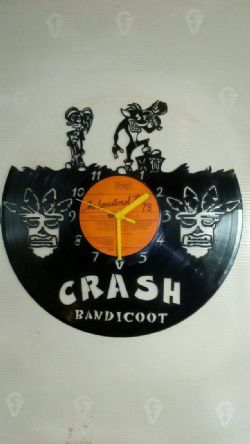 Crash Bandicoot Vinyl Record Clock