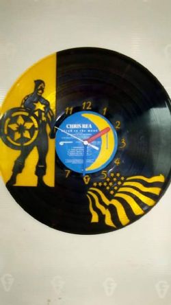 Custom Captain America Vinyl Clock