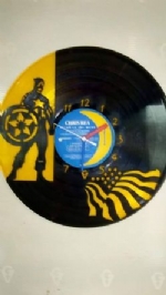 Custom Captain America Vinyl Clock
