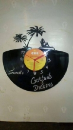 Custom Tavern Vinyl Record Clock