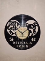 Dachound And Whippet Custom Themed Record Clock