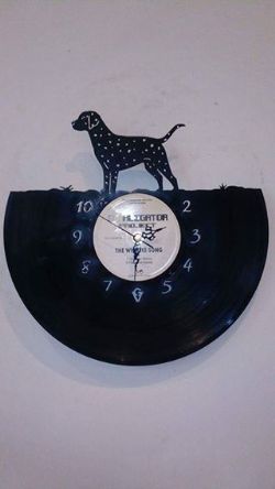 Dalmatian Vinyl Record Clock