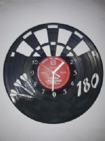 Darts Board 180 Vinyl Record Clock
