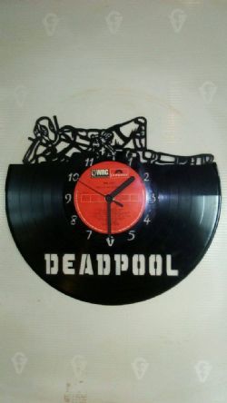 Laying Deadpool Vinyl Record Clock