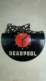 Laying Deadpool Vinyl Record Clock