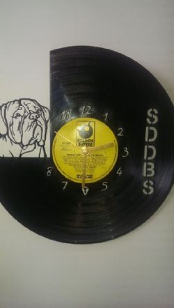 Dogue de Bordeaux Vinyl Record Clock