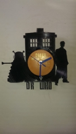 Dr Who Vinyl Record Clock