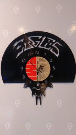 Eagles Rock Band Cover Vinyl Record Clock