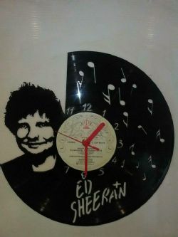 Ed Sheeran Music Notes Themed Vinyl Record Clock