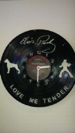Elvis And Boxer Dog Vinyl Record Clock
