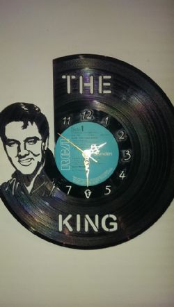 Elvis Presley Portrait Vinyl Record Clock