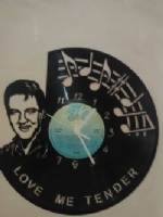 Elvis Presley Love Me Tender Themed Vinyl Record Clock