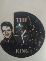 Elvis Presley Music Notes Themed Vinyl Record Clock