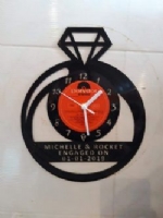 Engagement Ring Personalised Record Clock