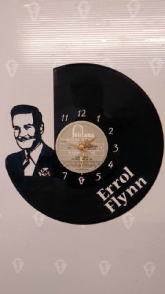 Errol Flynn Themed Vinyl Record Clock