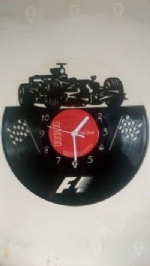 F1 Race Car Vinyl Record Clock