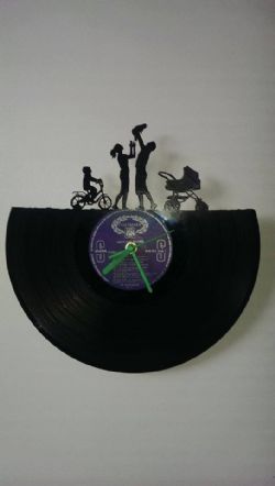 Family Vinyl Record Clock
