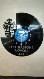 Featherstone Rovers Vinyl Record Clock
