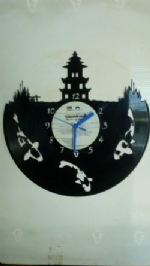 Three Fish Vinyl Record Clock
