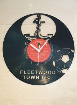 Fleetwood Town Fc Themed Vinyl Record Clock