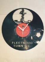 Fleetwood Town Fc Themed Vinyl Record Clock