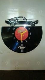 Ford Mustang Car Vinyl Record Clock