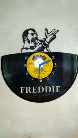 Freddie Mercury Top Vinyl Record Clock
