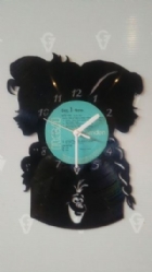 Frozen Elsa Anna Olaf Head Silhouette Vinyl Record Clock