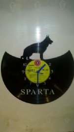German Shepherd Curved Vinyl Record Clock