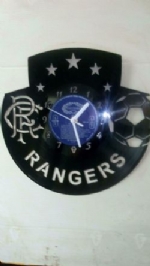 Glasgow Rangers Fc Badge Themed Record Clock