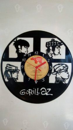 Gorillaz Vinyl Record Clock