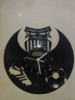Grimsby Town F.C. Football Badge Themed Vinyl Record Clock