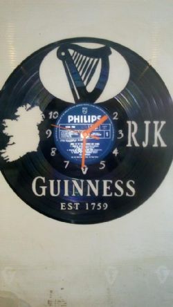 Guinness Themed Vinyl Record Clock